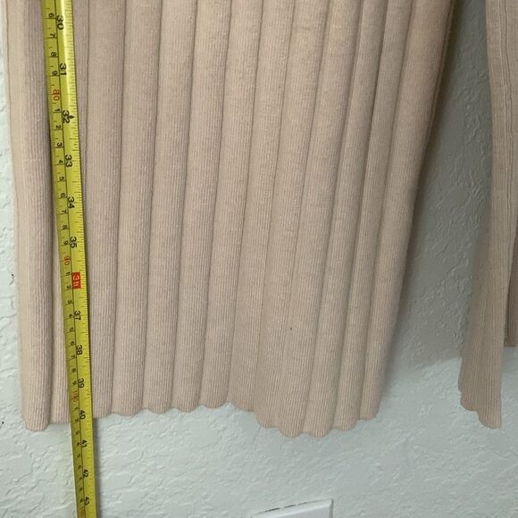 Princess Polly Cream Wide Leg Ribbed Knit Pull On Pants Size S-M - Picture 6 of 8